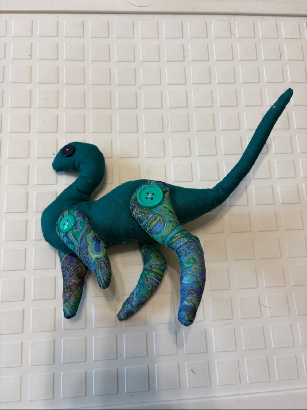 Handmade Plush Dinosaur with movable joints